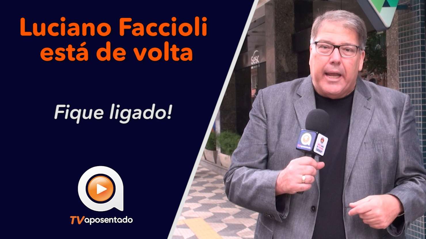 Após acidente, Luciano Faccioli retorna a TV Aposentado